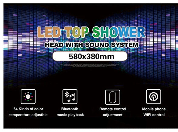 Thermostatic Recessed Ceiling Mount Led Rainfall Shower System, Remote Control