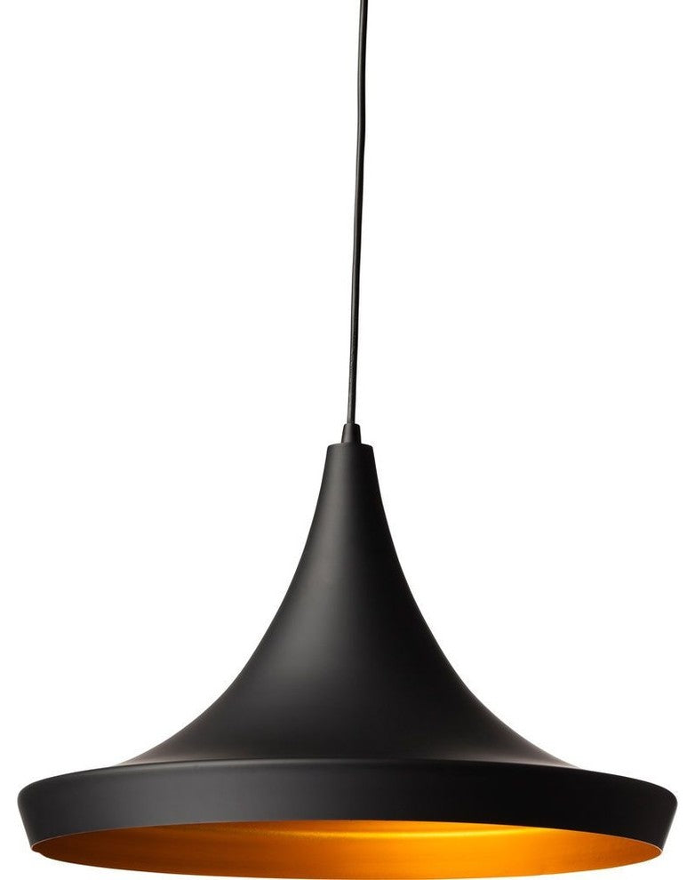 Nuevo Living Euclid Lighting Pendant, Black Steel Metal, Large, Default Title