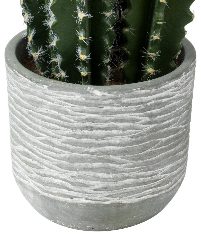 Vickerman 17" Green Cactus in Concrete Pot