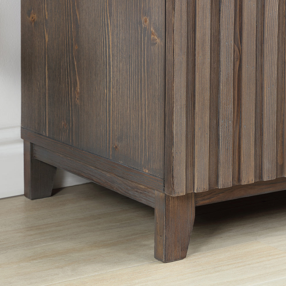 Palos Bathroom Vanity, Spruce Aged Brown, 30", Ceramic Top, No Mirror