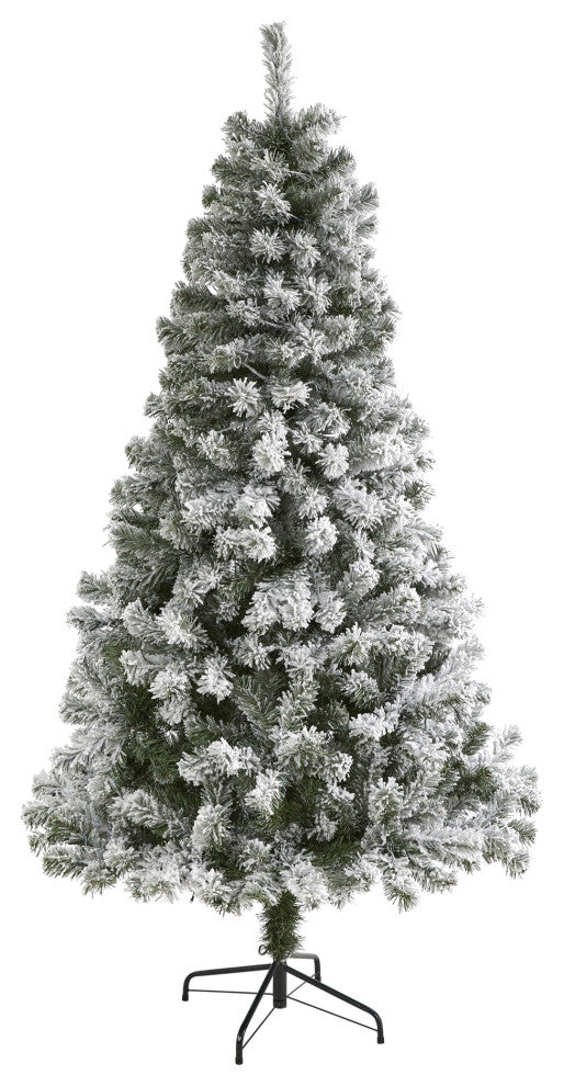 6' Flocked West Virginia Fir Artificial Christmas Tree