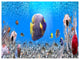 Underwater Universe Panorama, Landscape Canvas Art Print, 40"x30"