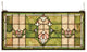 24W X 11H Tulips Transom Stained Glass Window