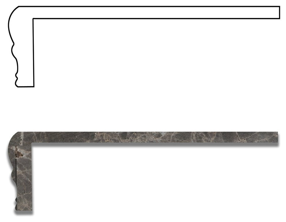 Emperador Dark Marble Hand-Made Custom Shower Corner Shelf - Polished