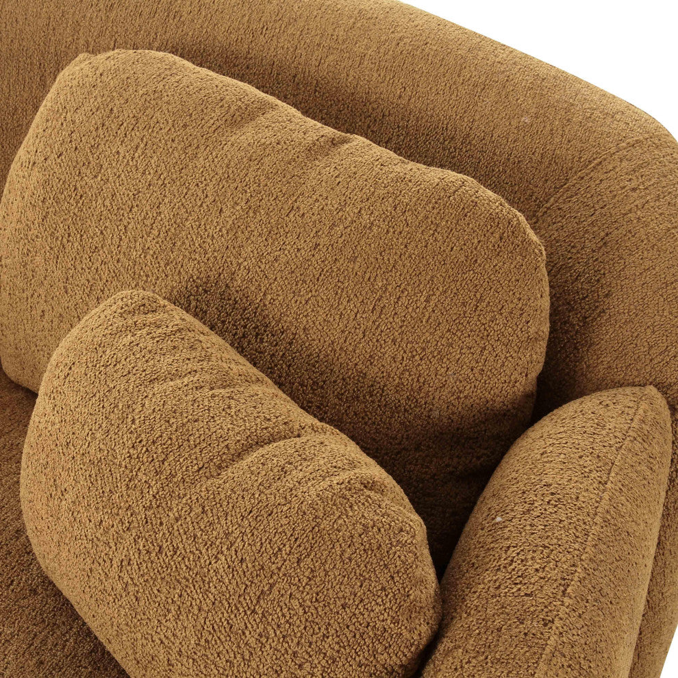 Misty Brown Boucle Sofa Brown