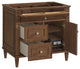 Lorelai 36" Single Vanity, Mid-Century Walnut, 3 CM White Zeus Top