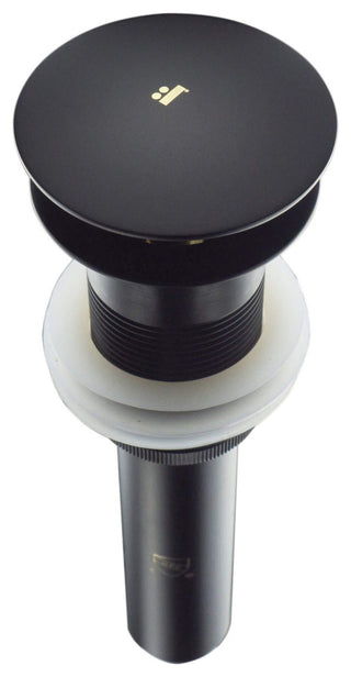 Fine Fixtures Pop-Up Bathroom Sink Drain Without Overflow, Black
