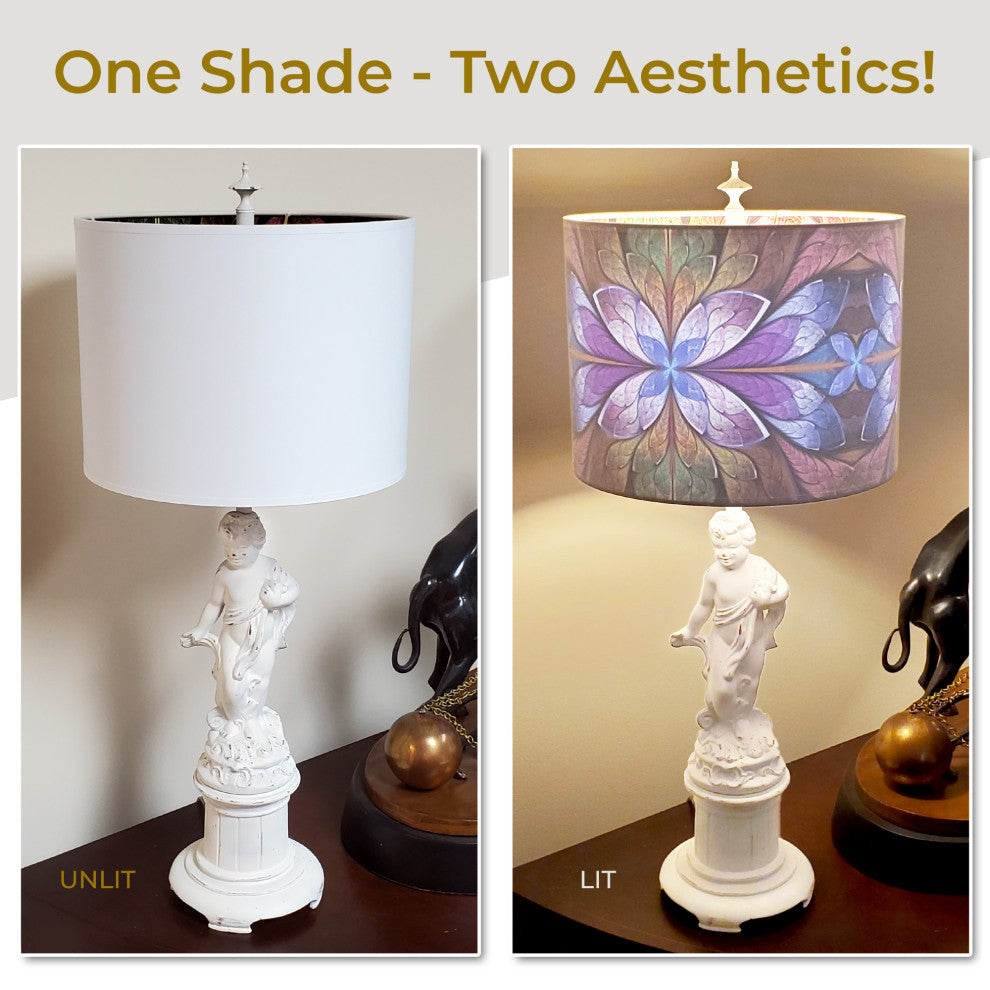 Royal Designs Modern Trendy Decorative 2-Sided Silhouette Hardback Lampshade, Pu