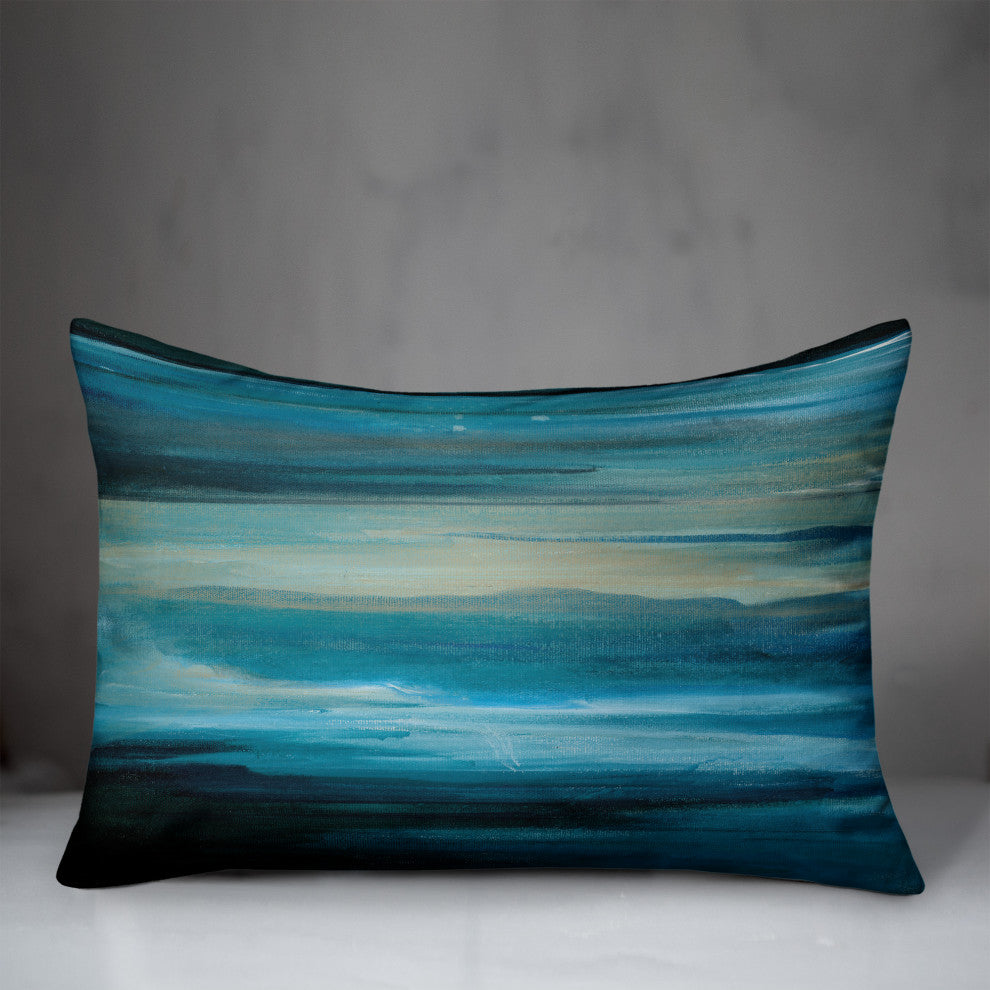 Blue Streaks 14x20 Indoor/Outdoor Pillow