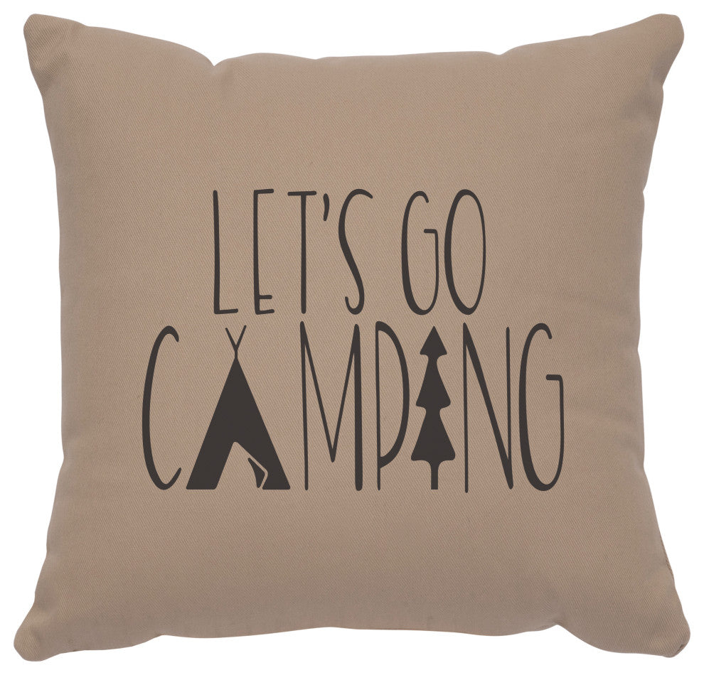 Image Pillow 16x16 Go Camping Cotton Alabaster