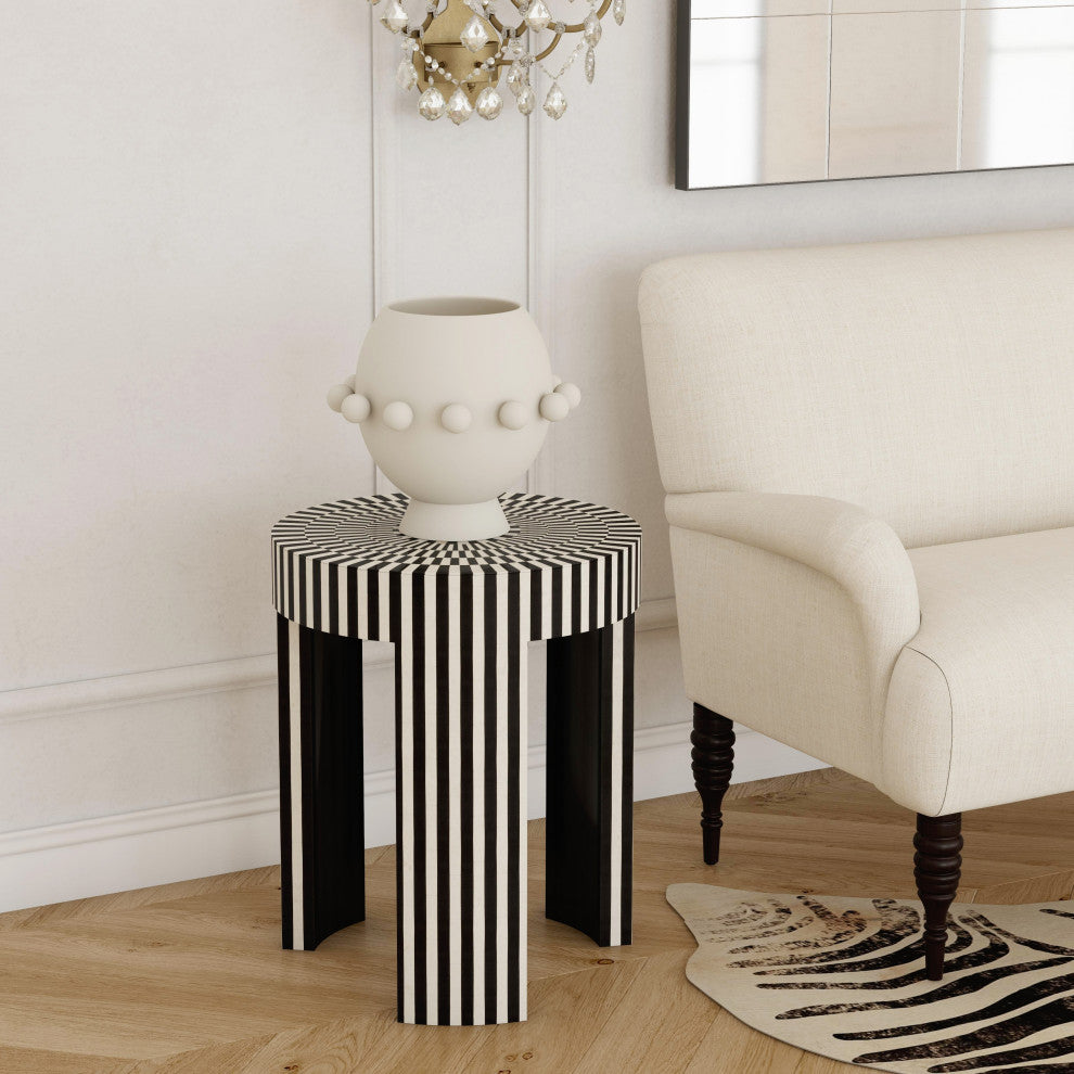 Rimma Bone Inlay Side Table