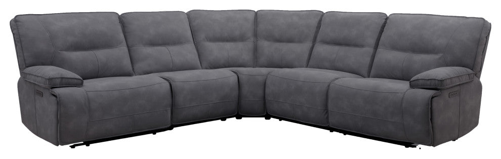 6 Piece Modular Power Reclining Sectional With Power Adjustable Headrests