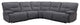 6 Piece Modular Power Reclining Sectional With Power Adjustable Headrests