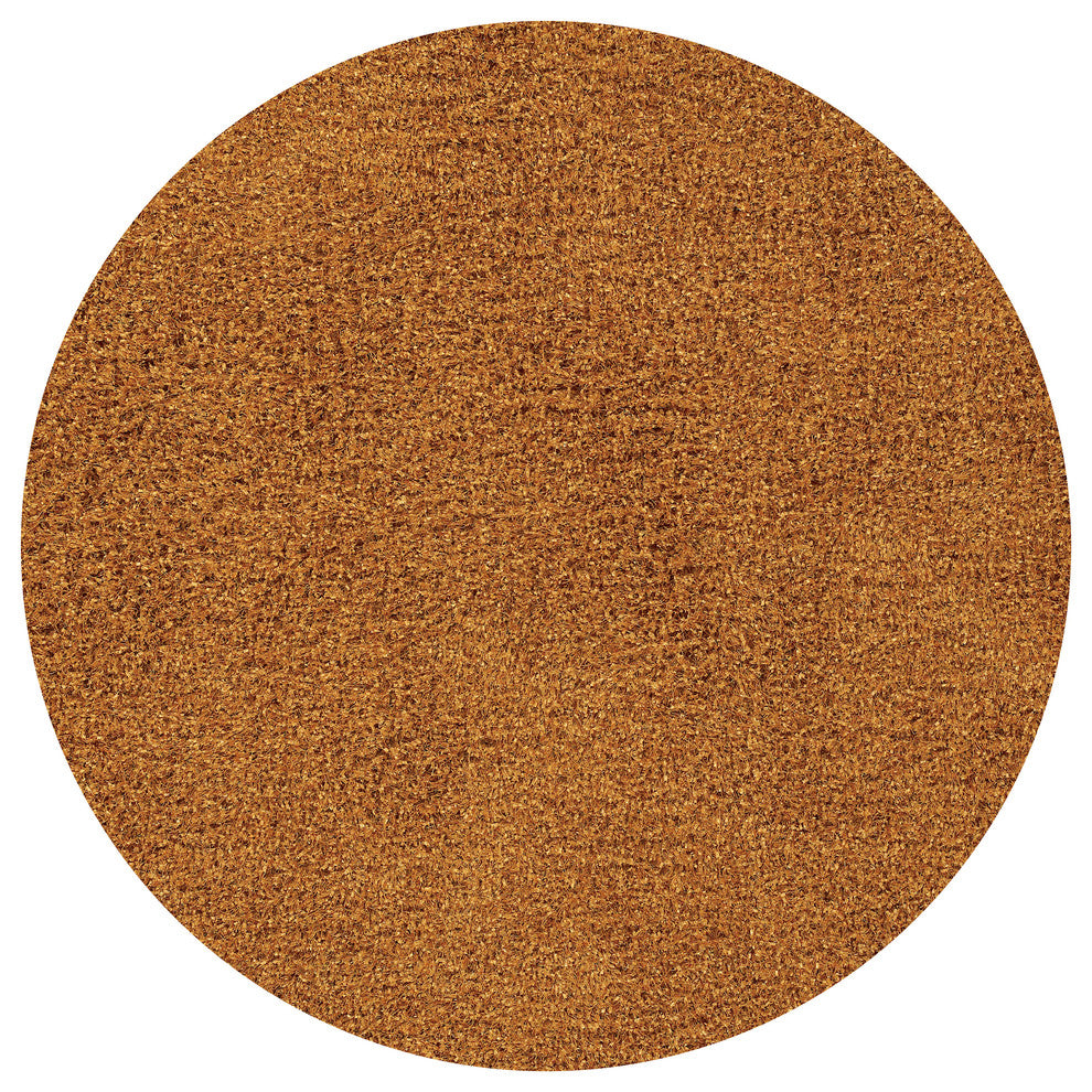 Ensign Contemporary Area Rug, Orange, Orange, 7'9 Round