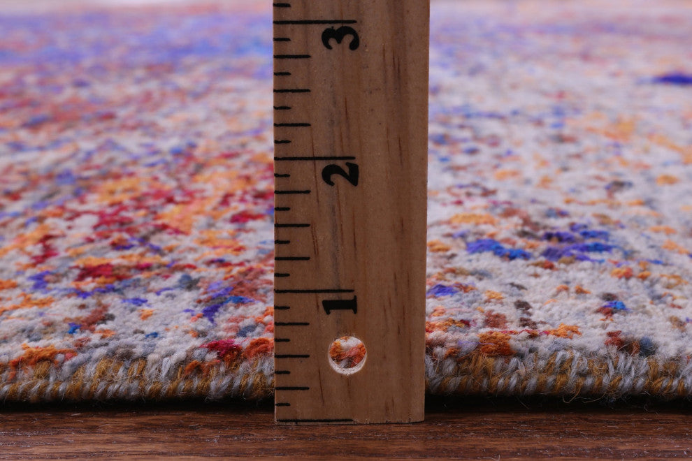 8' 10" X 12' 3" Wool & Silk Handmade Modern Rug - Q15813