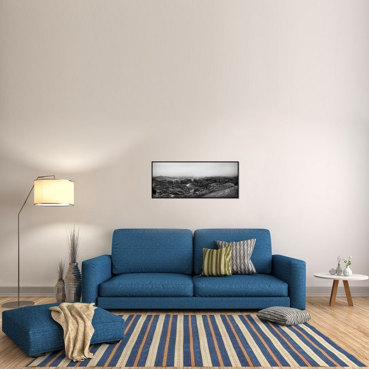 "The Rock Desert" Framed Canvas Giclee by Piet Flour, 41x17"