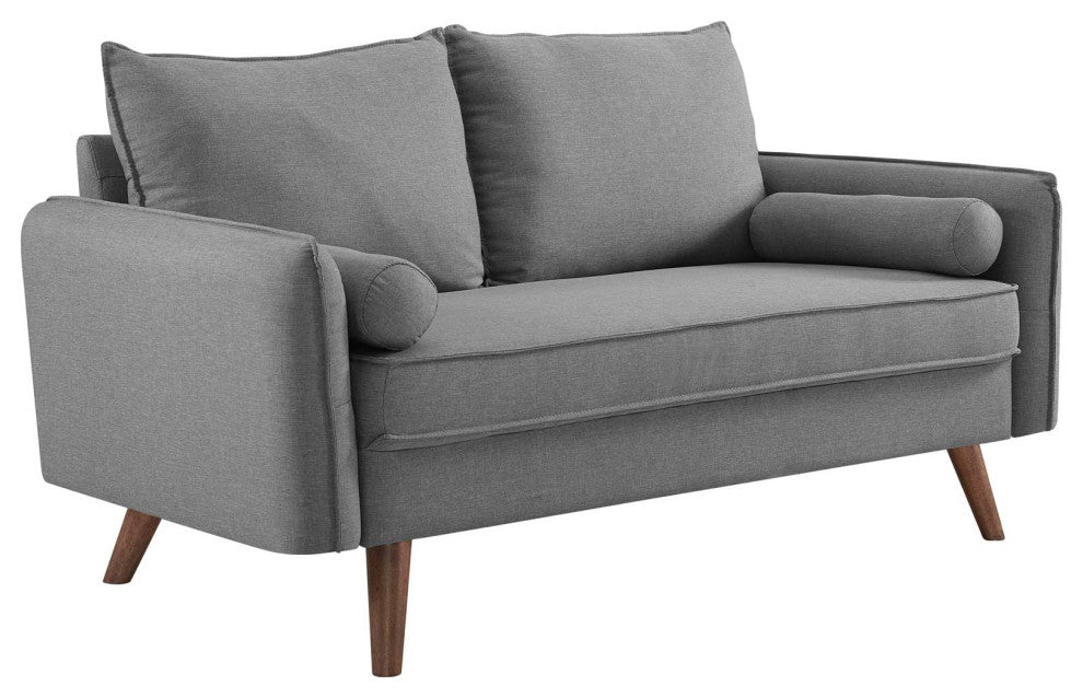Revive Upholstered Fabric Sofa and Loveseat Set EEI-4047-LGR-SET
