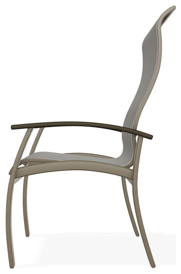 Belle Isle Sling Outdoor Dining Chair, Augustine Oyster/Beachwood