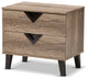 Swanson Modern and Contemporary Light Brown Wood 2-Drawer Nightstand