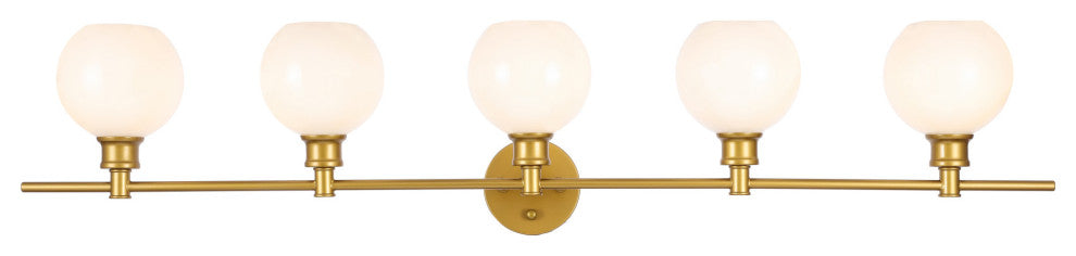 Elegant Lighting LD2327 Collier 5 Light 47"W Vanity Light - Brass