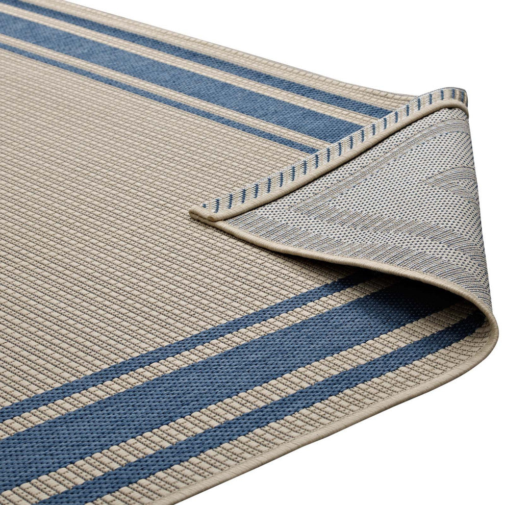 Rim Solid Border Borderline 8x10 Indoor and Outdoor Area Rug