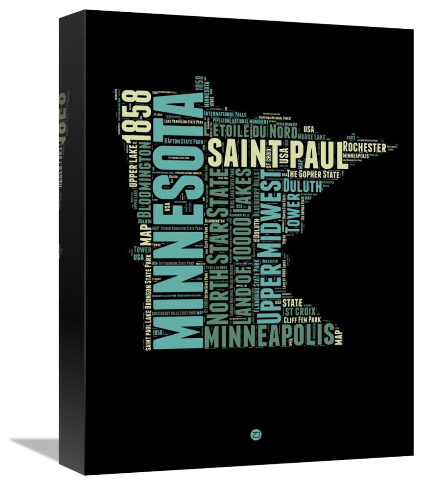 "Minnesota Word Cloud 1" Fine Art Print