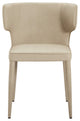 Elite Living Melore Wingback Upholstered Dining Side Chair, Taupe