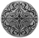 Renaissance Etch Knob Antique Copper, Brilliant Pewter