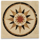 Marble Medallion Jasmine Emperador Rojo 36" Inlay Waterjet Art Piece, 1 piece