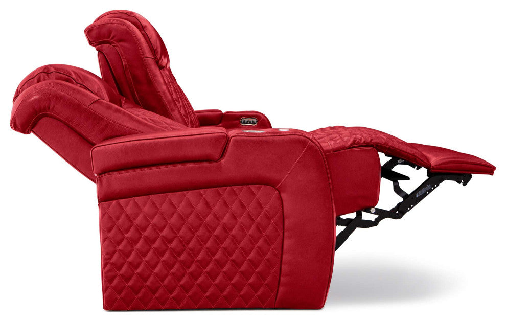 Seatcraft Headline Home Theater Seating, Red, Sofa and Loveseat