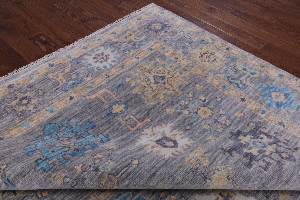 9' 2" X 12' 1" Handmade Turkish Oushak Wool Rug - Q13444