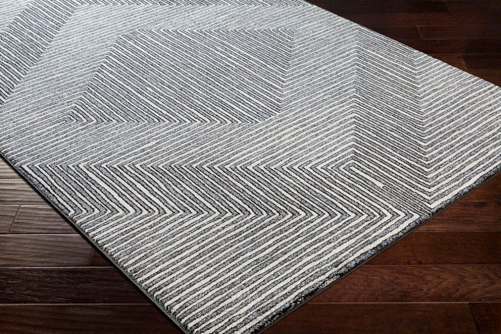 Surya Nepali NPI-2317 Bohemian Area Rug, Medium Gray, 5' x 7' Rectangle