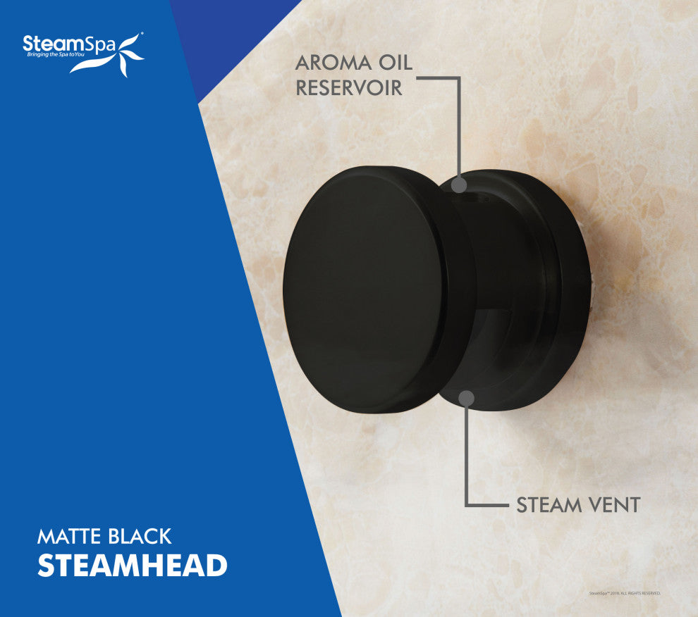 7.5kW QuickStart Steam Bath Generator With Dual Aroma Pump, Matte Black
