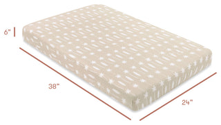 Mini Crib Sheet, GOTS Certified Organic Muslin Cotton, Beach Bum