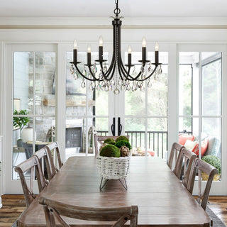 Crystorama Lighting Group 8826-CL-MWP Bridgehampton 6 Light 26"W - Antique Gold