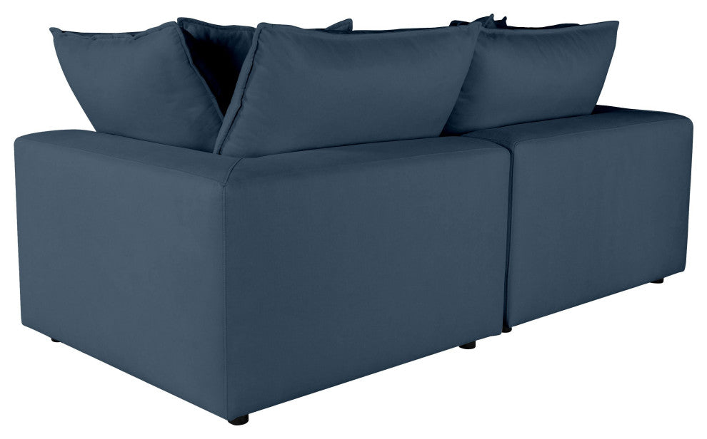 Cali Modular Loveseat, Navy