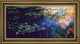 Claude Oscar Monet Reflections on the Water Framed Premium Canvas Print, 15"x30"