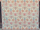 Coral Pink Arts And Crafts Rug Fabric Purple Blue Gold Watercolor, Standard Cut