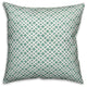 Teal Lattice Pattern Throw Pillow, 18"x18"