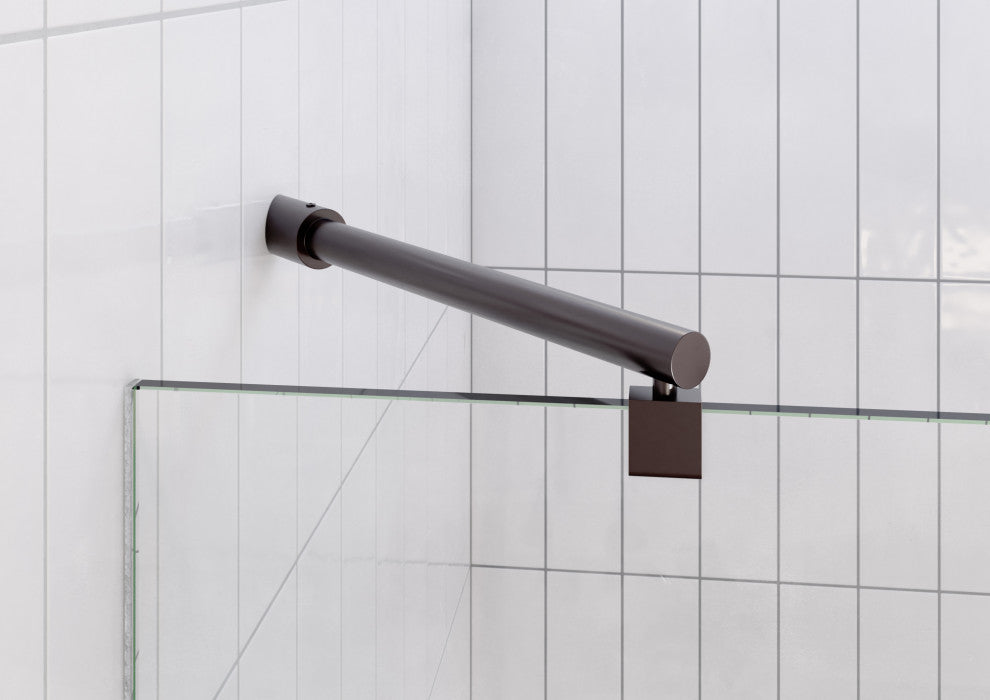 41"Wx78"H Frameless 3 Panel Inline Shower Door, Oil Rubbed Bronze