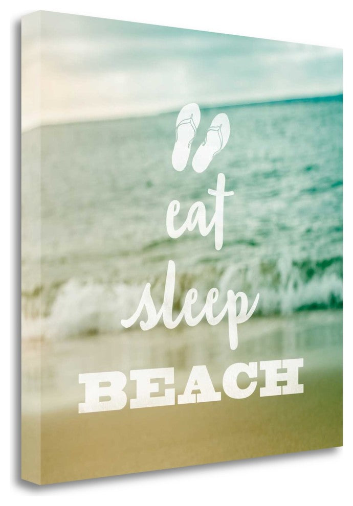 "Eat Sleep Beach" By Sue Schlabach, Giclee Print on Gallery Wrap Canvas