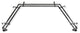 Florence 13/16" Bay Window Double Curtain Rod, Black