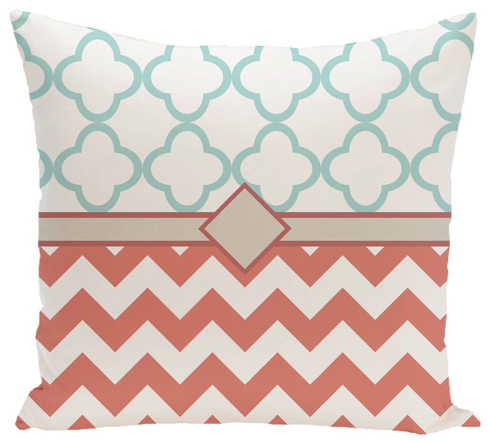 Express Line Geometric Print Pillow, Seed, 20"x20"