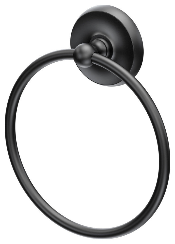 Designer II Towel Ring, Matte Black
