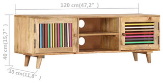 vidaXL TV Stand TV Unit Sideboard TV Console Media Cabinet Solid Mango Wood