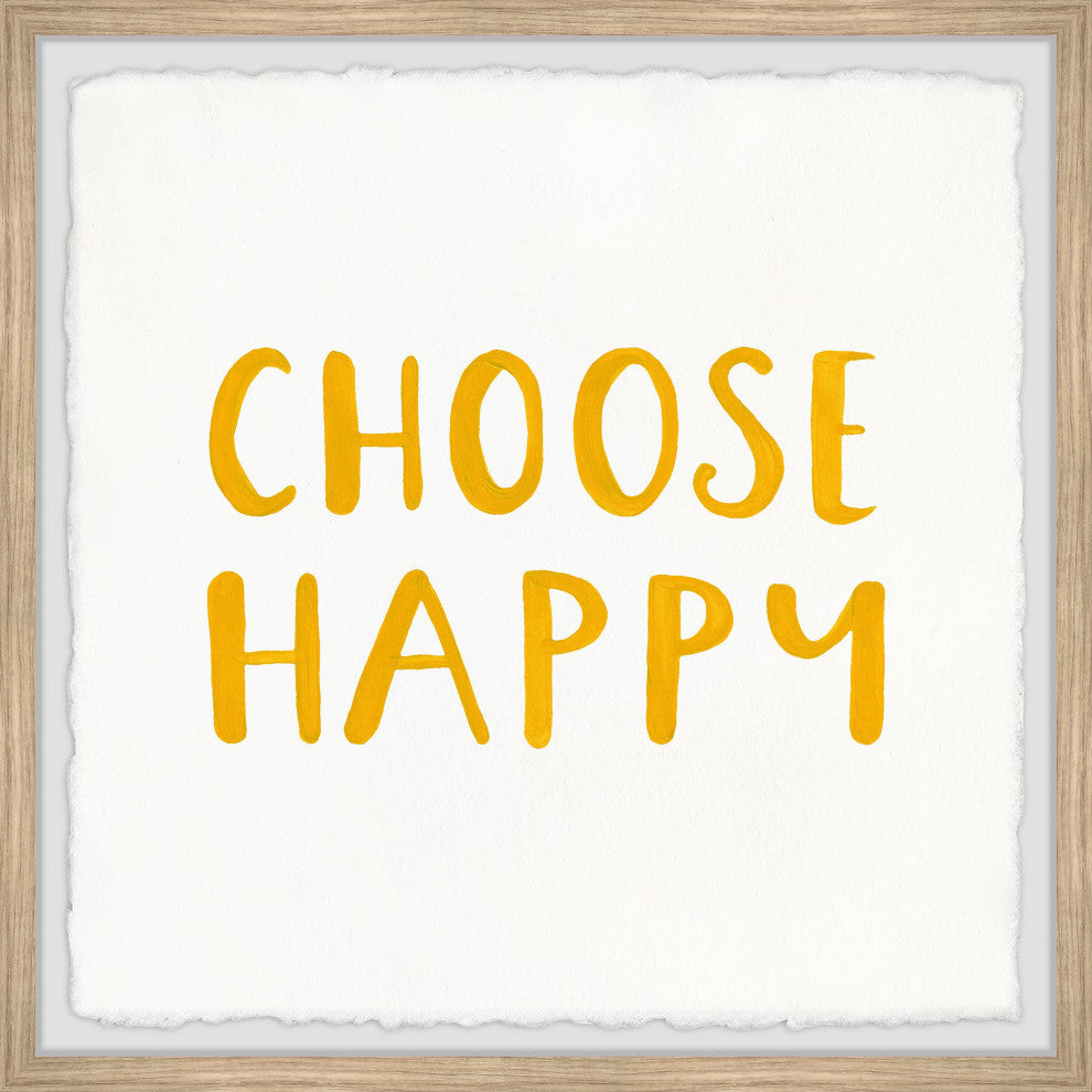 "Choose Happy II" Framed Painting Print, 32x32