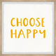 "Choose Happy II" Framed Painting Print, 32x32
