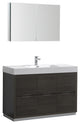 Valencia 48" Gray Oak Free Standing Vanity Set, Cabinet, Faucet FFT9131CH