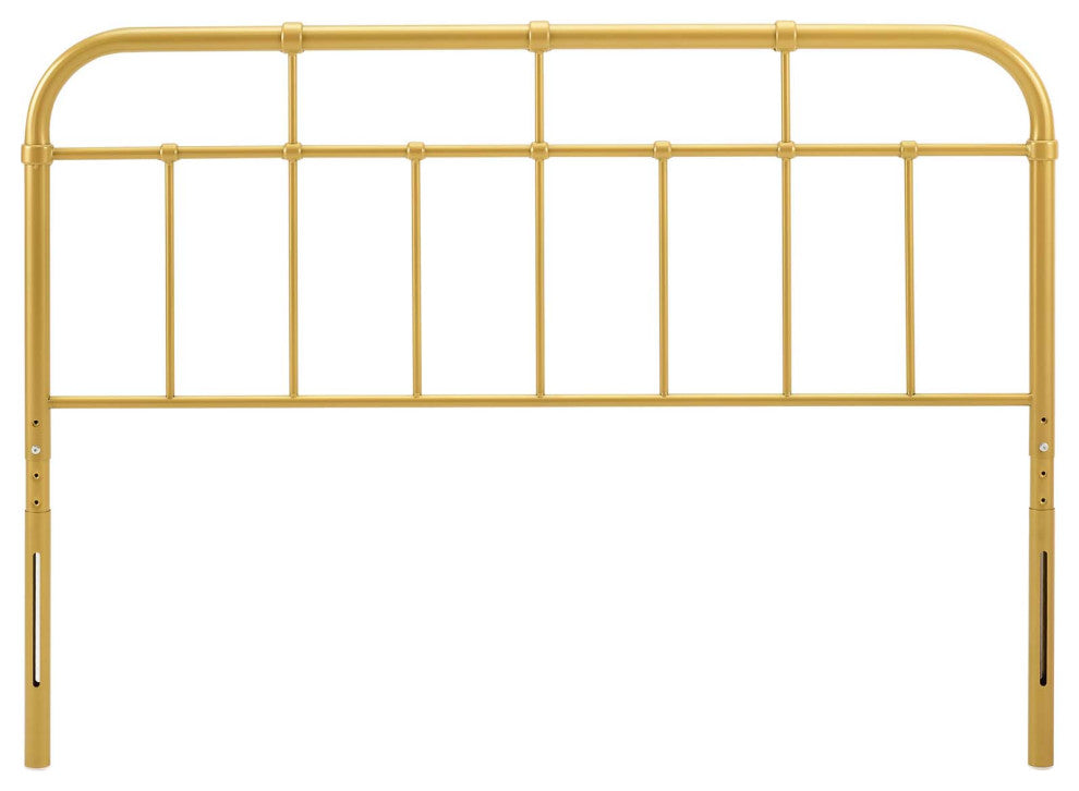 Headboard, Queen Size, Metal, Gold, Modern Farmhouse, Bedroom Master Suite