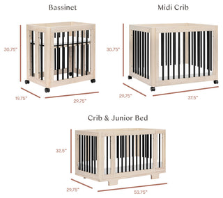 Yuzu 8-in-1 Convertible Crib With All-Stages Conversion Kits, Black